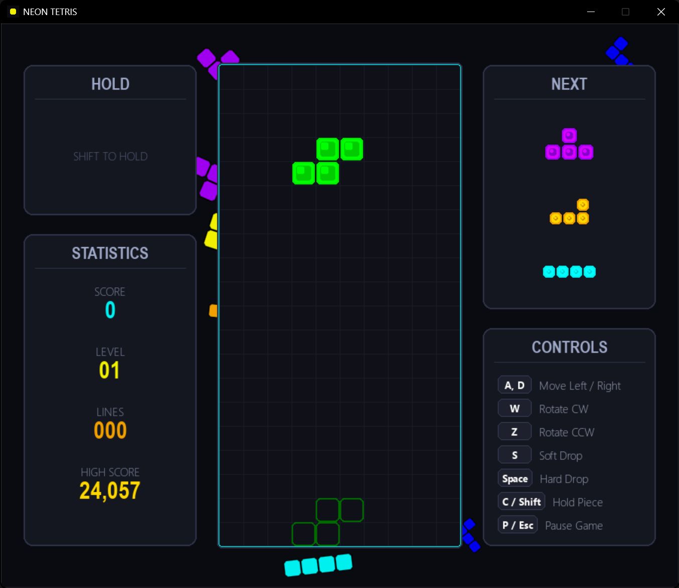 Neon Tetris